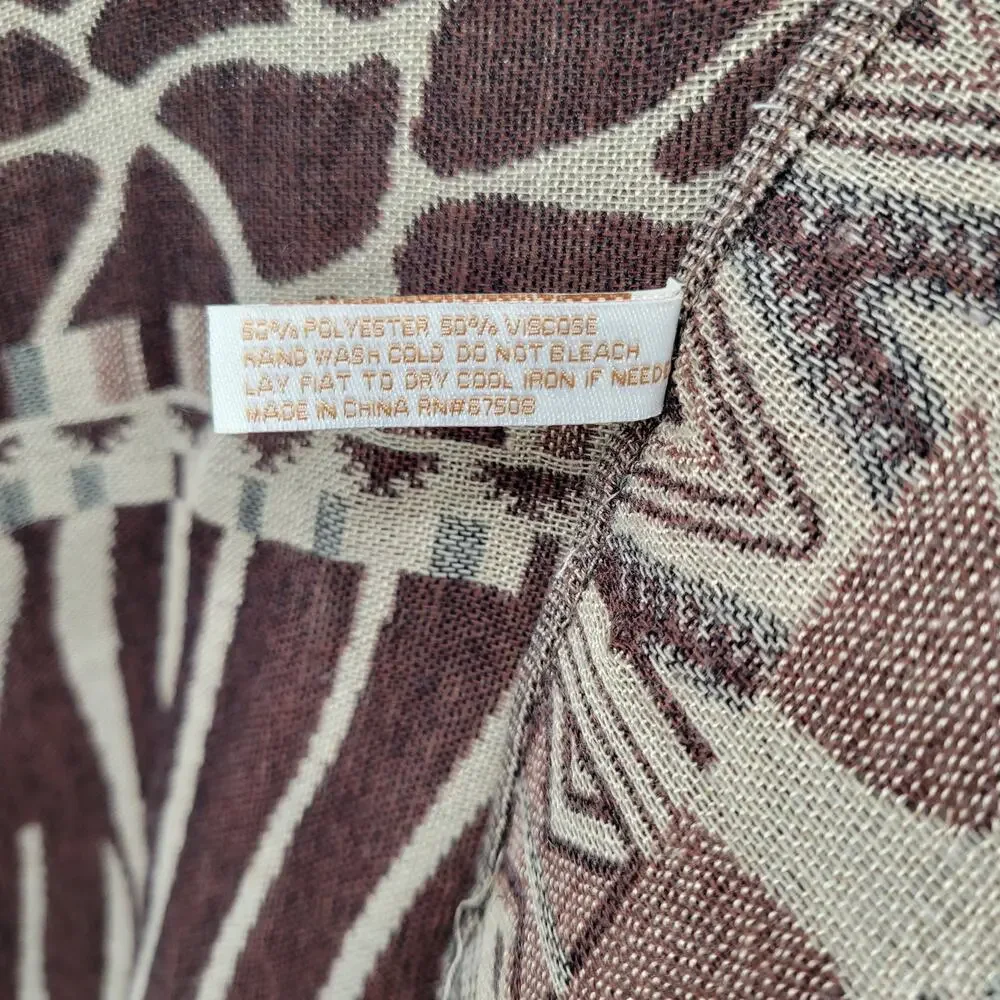 Collection eighteen animal print brown long scarf